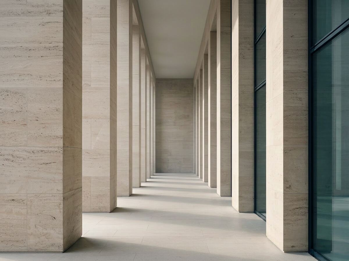 Refined architectural colonnade
